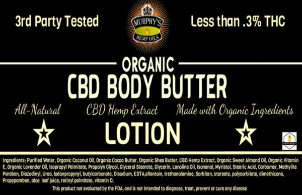CBD Body Butter Label